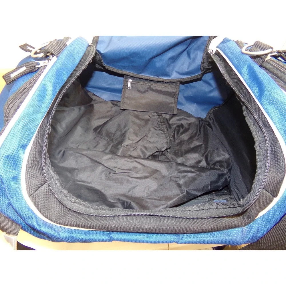 OGIO Duffel Bag Work Gym Travel Ventilated Shoe Area Blue Black w/ LOGO NO Strap